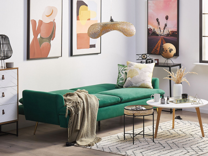 Canapea Diva 210x88x84 cm Stofa Verde [2]