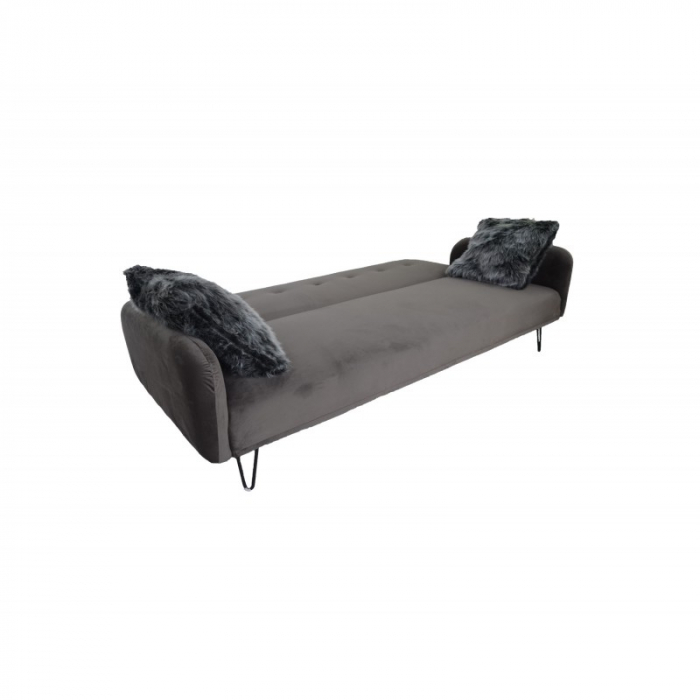 Canapea Every-Day 200x80x76 Rabatabila Catifea Dark Grey [6]