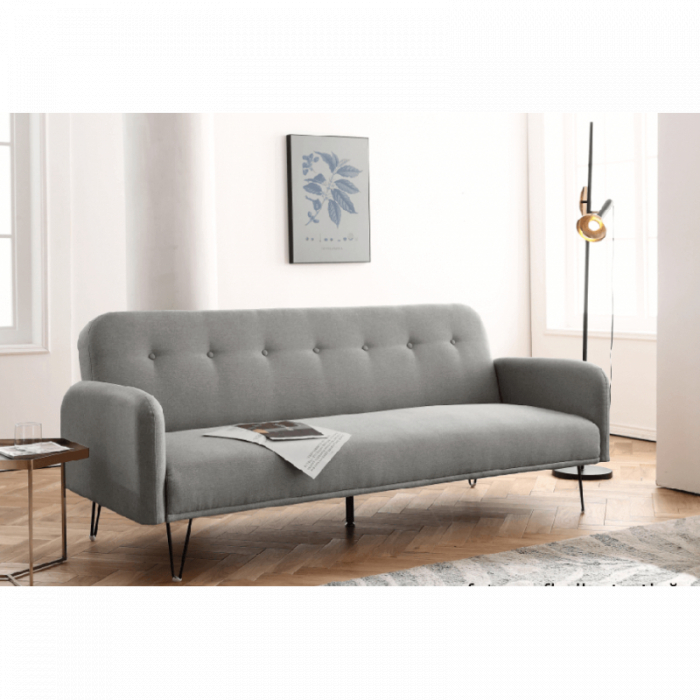 Canapea Every-Day 200x80x76 Rabatabila Catifea Light Grey [2]