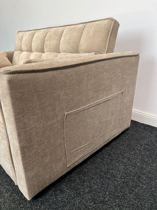 Canapea extensibila 2 locuri 140x77x90 cm Tapitata Stofa Bej Model One (cod:25085) [9]