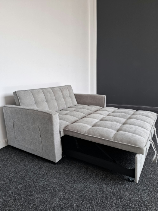 Canapea extensibila 2 locuri 140x77x90 cm Tapitata Stofa Maro Model One (cod AF25085) [4]