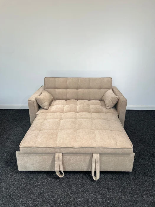 Canapea extensibila 2 locuri 140x77x90 cm Tapitata Stofa Verde Model One (cod AF25085) [2]