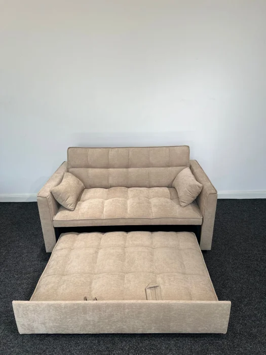 Canapea extensibila 2 locuri 140x77x90 cm Tapitata Stofa Maro Model One (cod AF25085) [9]