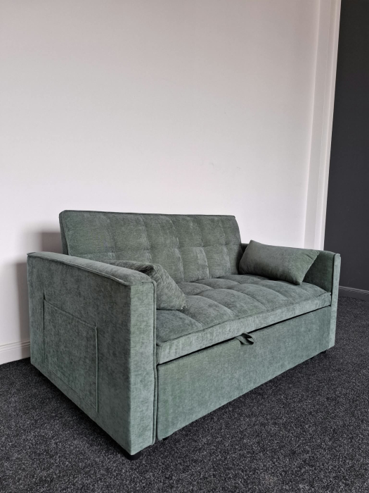Canapea extensibila 2 locuri 140x77x90 cm Tapitata Stofa Maro Model One (cod AF25085) [5]