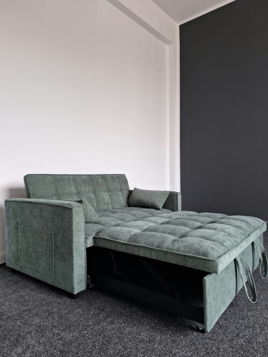 Canapea extensibila 2 locuri 140x77x90 cm Tapitata Stofa Maro Model One (cod AF25085) [6]