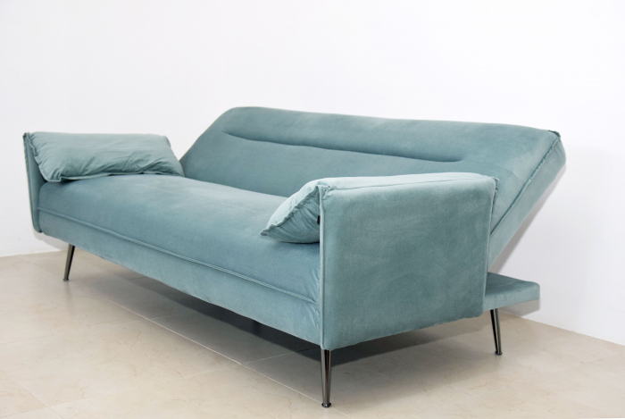 Canapea Fiore 199x95x90 cm Rabatabila Catifea Gri [2]