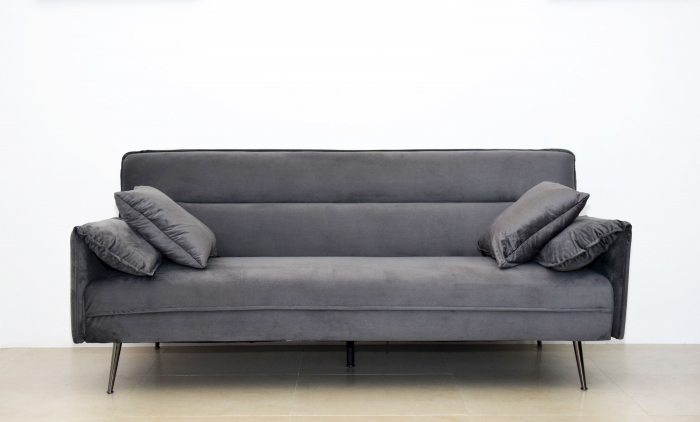 Canapea Fiore 199x95x90 cm Rabatabila Catifea Gri [2]