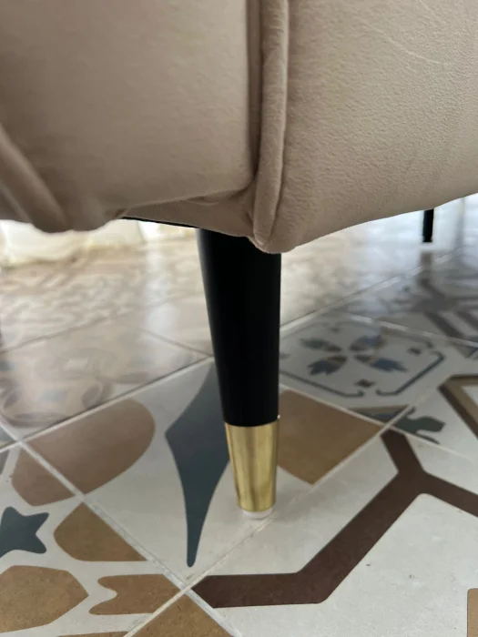 Canapea Glamour 219x84x81 cm Rabatabila Catifea Albastru [4]