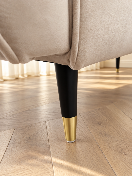 Canapea Glamour 219x84x81 cm Rabatabila Catifea Albastru [5]