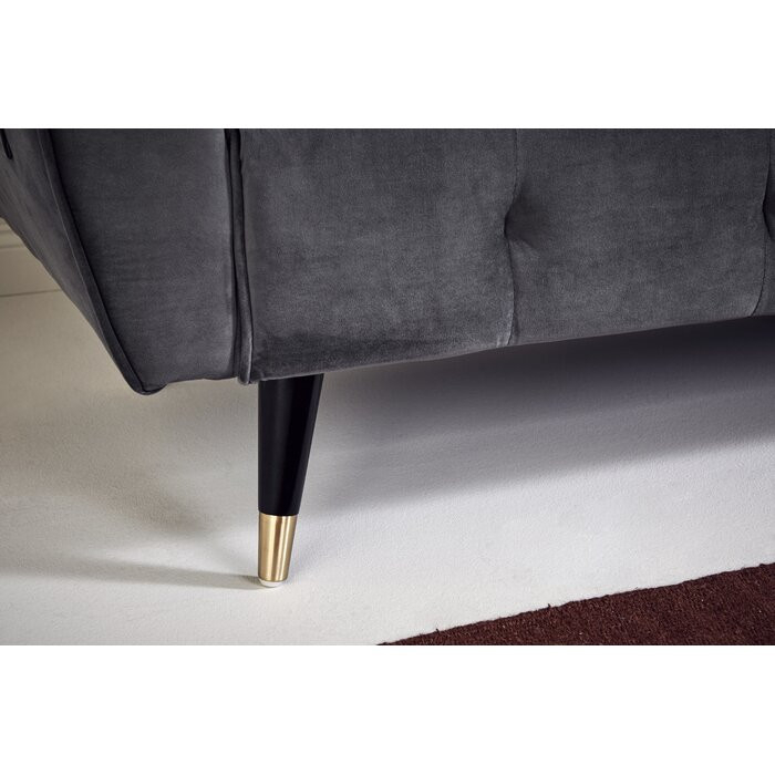 Canapea Glamour 219x84x81 cm Rabatabila Catifea Albastru [2]