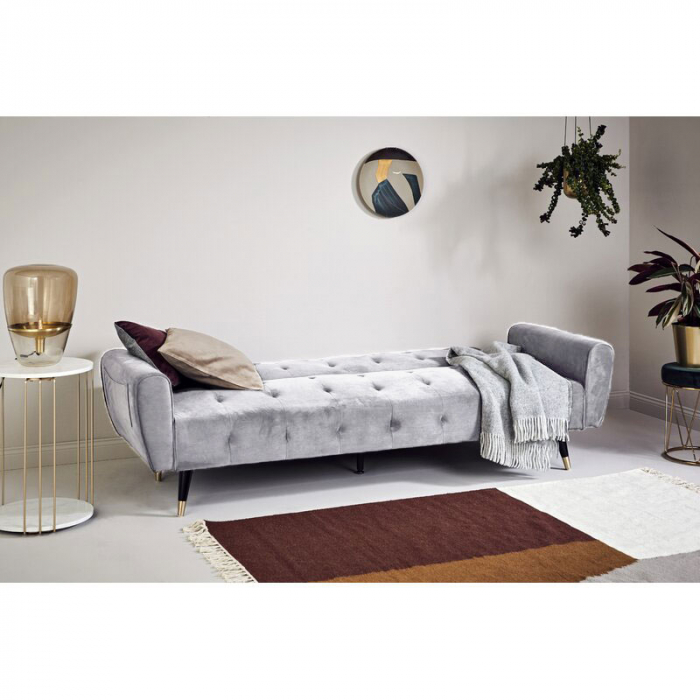 Canapea Glamour 219x84x81 cm Rabatabila Dark Grey [3]