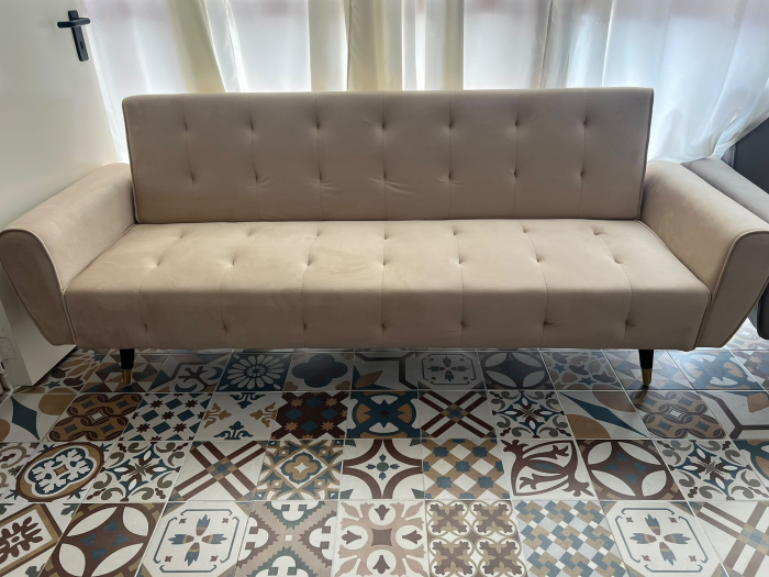 Canapea Glamour 219x84x81 cm Rabatabila Dark Grey [2]