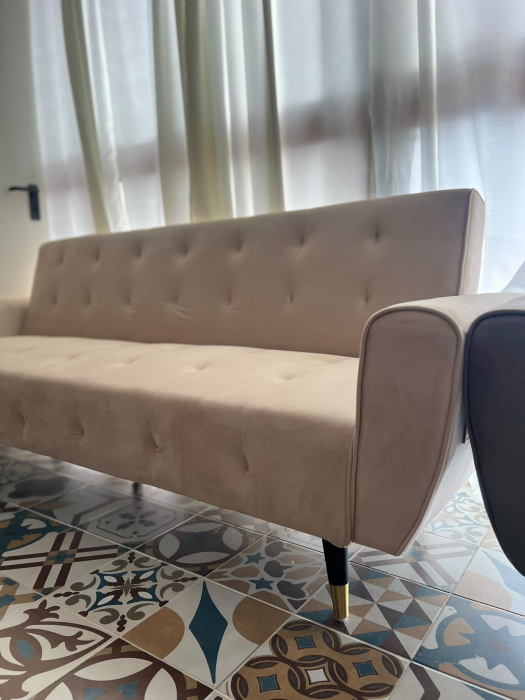 Canapea Glamour 219x84x81 cm Rabatabila Light Grey [5]