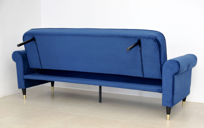 Canapea Paloma 220x83x80 cm Rabatabila Catifea Albastru [6]