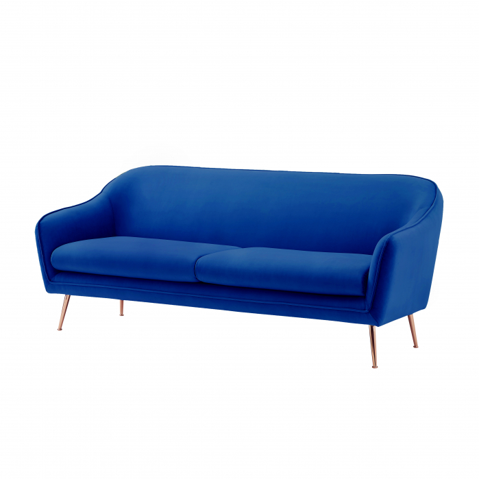 Canapea Prestige 194x83x86 cm Catifea Albastru [2]