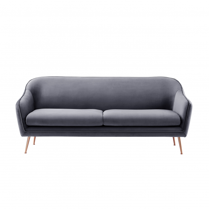 Canapea Prestige 194x83x86 cm Catifea Gri [3]