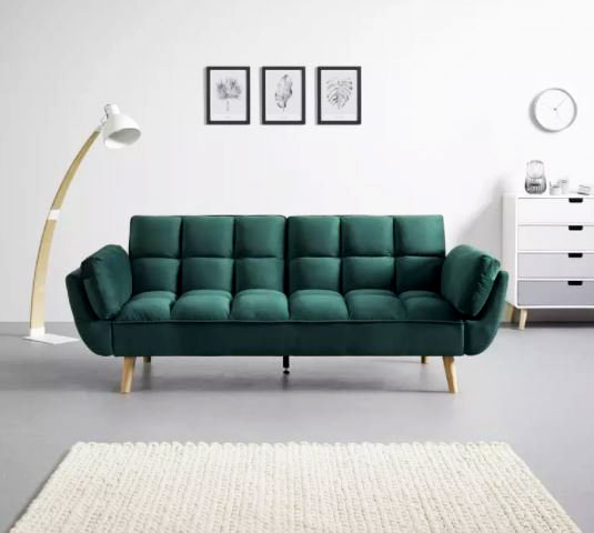 Canapea Rubik 213x77x81 cm Tapiterie Catifea Light Grey [9]