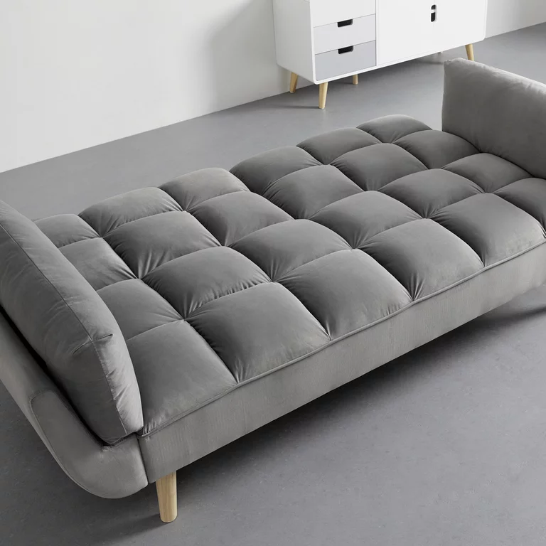Canapea Rubik 213x77x81 cm Tapiterie Catifea Light Grey [2]