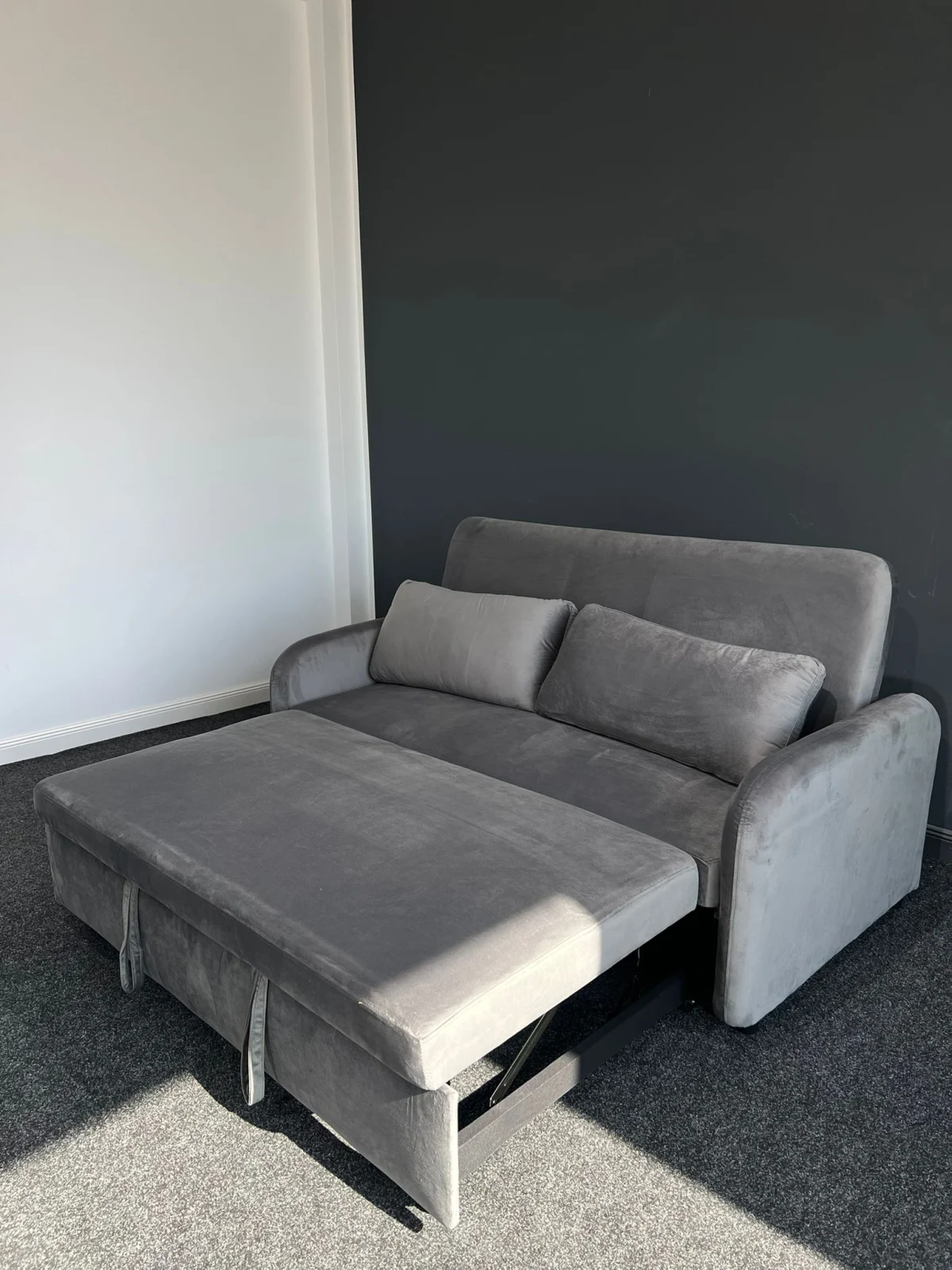 Canapea Sunny Extensibila 170x90x90 cm Tapiterie Catifea Velvet Maro [4]