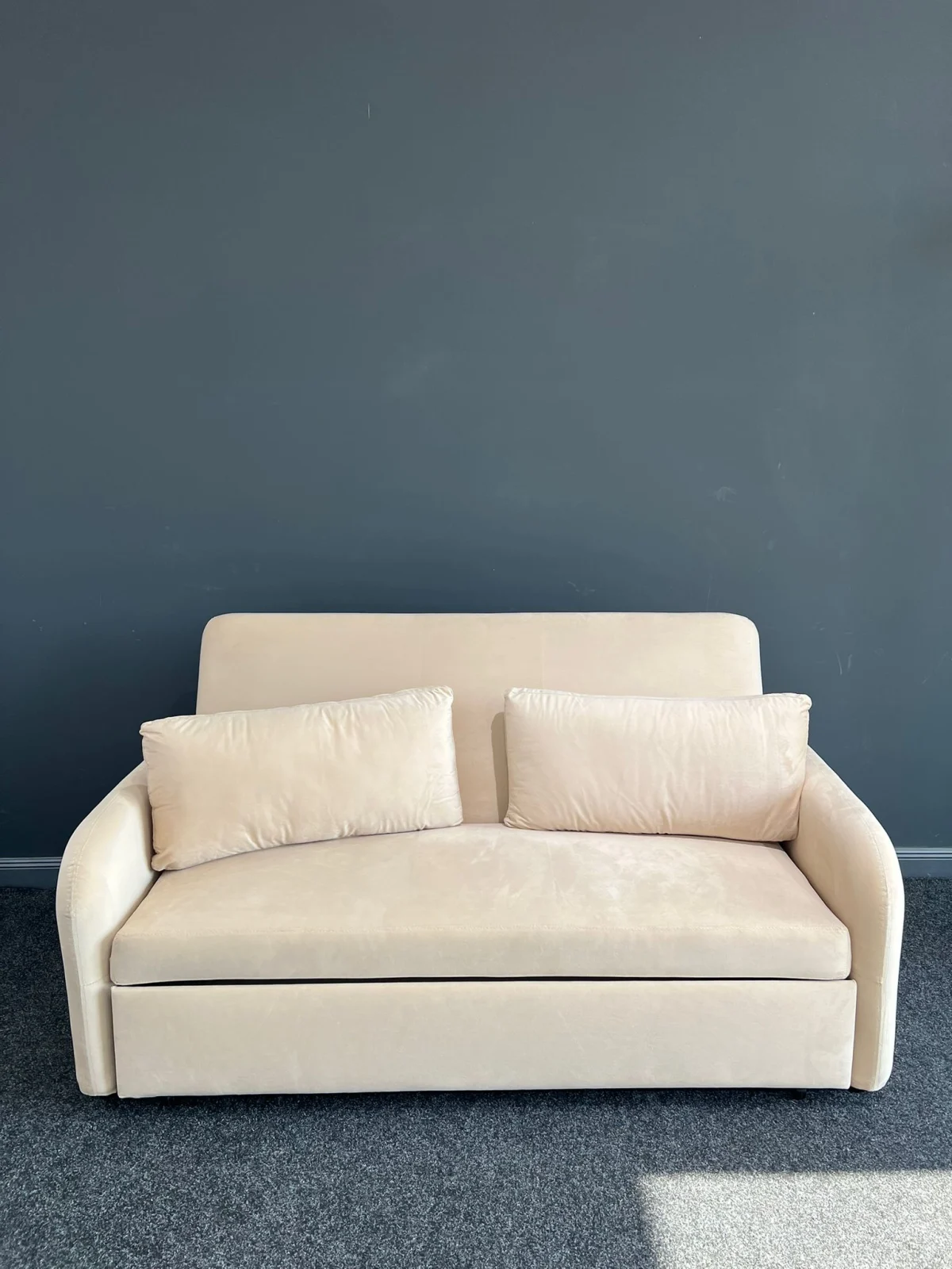 Canapea Sunny Extensibila 170x90x90 cm Tapiterie Catifea Velvet Maro [2]