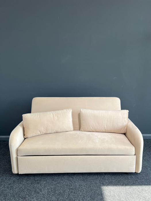 Canapea Sunny Extensibila 170x90x90 cm Tapiterie Catifea Velvet Bej [2]