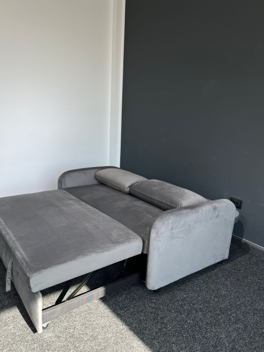 Canapea Sunny Extensibila 170x90x90 cm Tapiterie Catifea Velvet Gri Inchis [7]