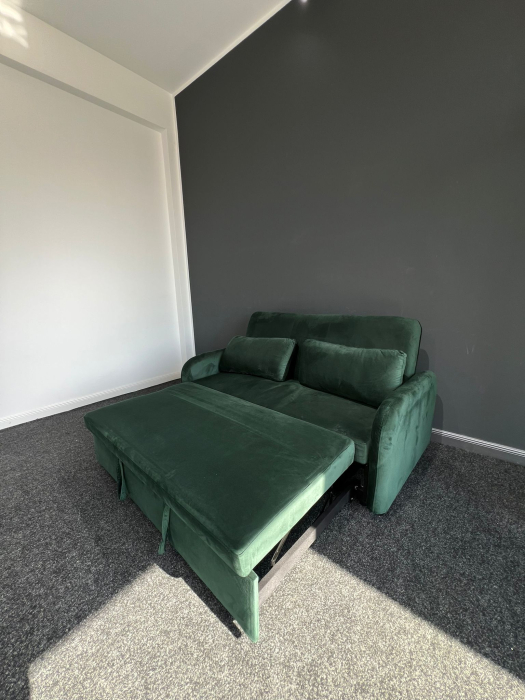 Canapea Sunny Extensibila 170x90x90 cm Tapiterie Catifea Velvet Verde [3]