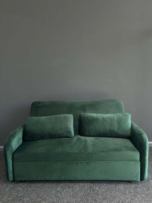 Canapea Sunny Extensibila 170x90x90 cm Tapiterie Catifea Velvet Verde [2]