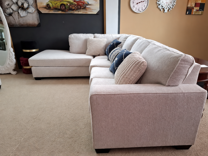 Coltar Alyadria 283x95x230 cm Tapitat Stofa Nuanta Ivory [5]