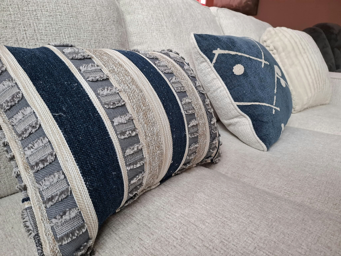 Coltar Alyadria 283x95x230 cm Tapitat Stofa Nuanta Ivory [9]