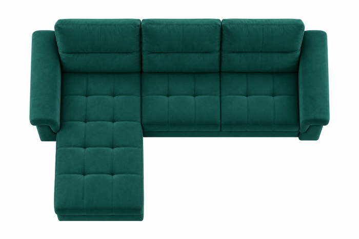 Coltar Cansas-L 260x100x175 cm Lada Depozitare Tapitat Catifea Nuanta Verde [7]