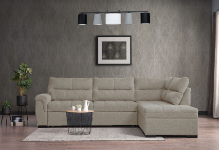 Coltar 300x100x230 cm Cansas-Prime Lada Depozitare Tapitat Catifea Nuanta Maro Deschis [2]