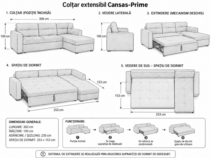 Coltar 300x100x230 cm Cansas-Prime Lada Depozitare Tapitat Catifea Nuanta Verde [2]