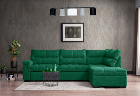 Coltar 300x100x230 cm Cansas-Prime Lada Depozitare Tapitat Catifea Nuanta Verde [2]