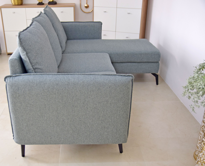 Coltar Hyperion Reversibil Stânga/Dreapta 193x86x136 cm Stofa Cyan-Gri [7]