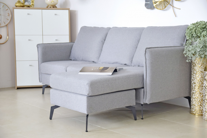 Coltar Hyperion Reversibil Stânga/Dreapta 193x86x136 cm Stofa Gri [8]
