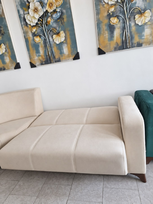Coltar Kayra 310x90x250 cm Lada Depozitare Tapitat Catifea Nuanta Maro [12]