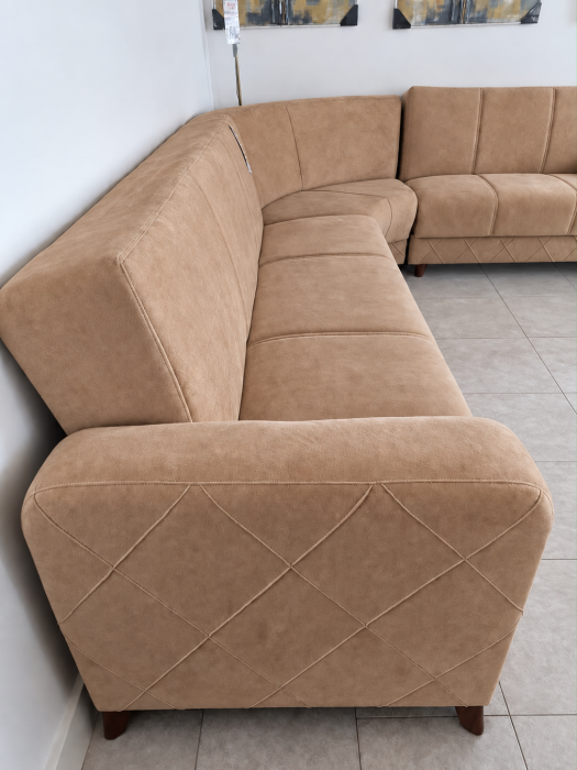 Coltar Kayra 310x90x250 cm Lada Depozitare Tapitat Catifea Nuanta Crem [4]