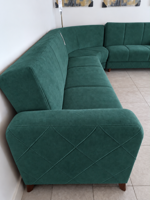 Coltar Kayra 310x90x250 cm Lada Depozitare Tapitat Catifea Nuanta Maro [3]
