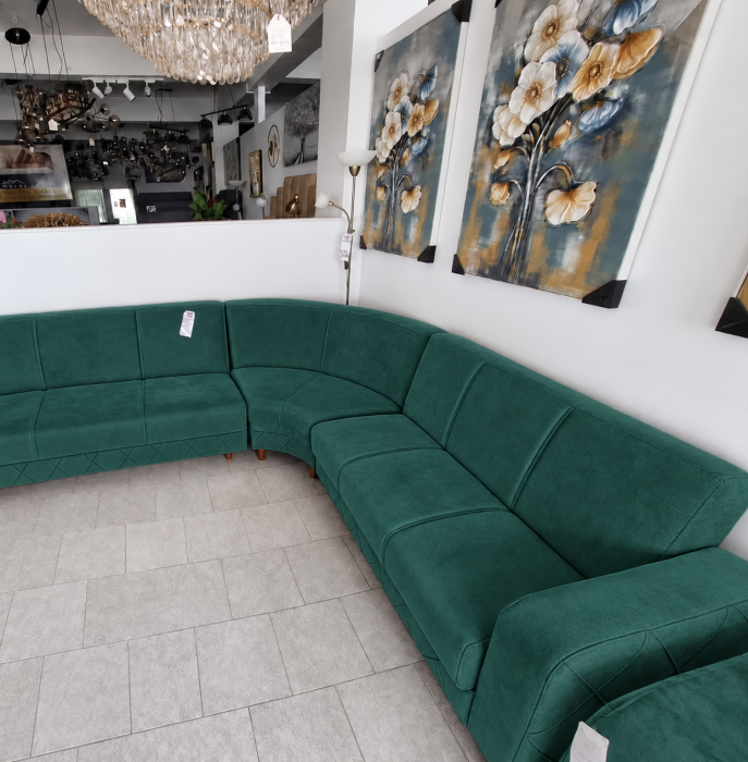 Coltar Kayra 310x90x250 cm Lada Depozitare Tapitat Catifea Nuanta Maro [4]