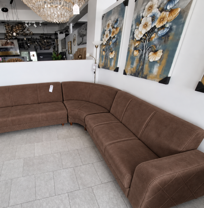 Coltar Kayra 310x90x250 cm Lada Depozitare Tapitat Catifea Nuanta Maro [4]