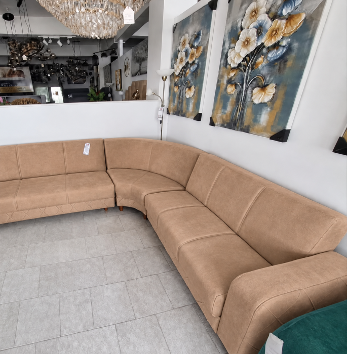 Coltar Kayra 310x90x250 cm Lada Depozitare Tapitat Catifea Nuanta Maro Inchis [5]