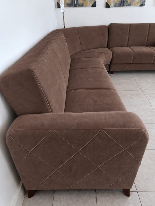 Coltar Kayra 310x90x250 cm Lada Depozitare Tapitat Catifea Nuanta Verde [3]