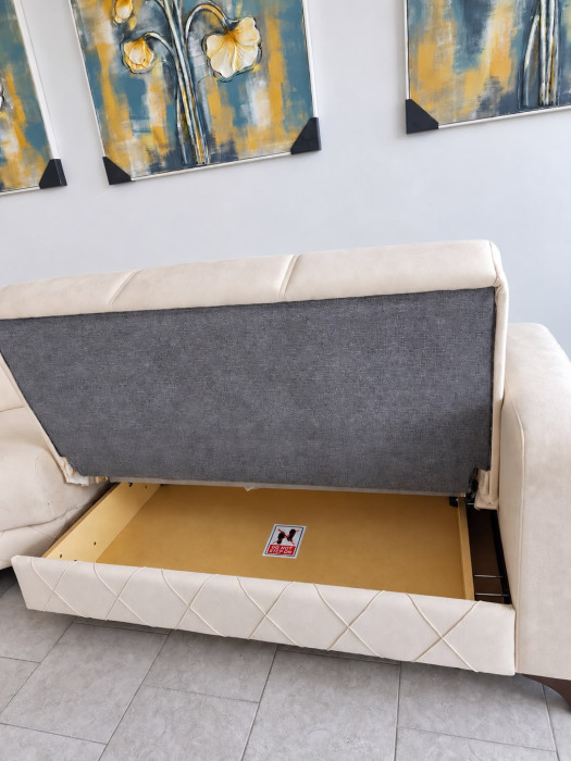 Coltar Kayra 310x90x250 cm Lada Depozitare Tapitat Catifea Nuanta Verde [14]