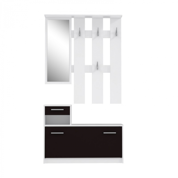 Cuier Hol Aramis 97x180x25 cm Nuanta Alb/Negru [3]