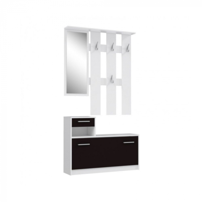 Cuier Hol Aramis 97x180x25 cm Nuanta Alb/Negru [7]