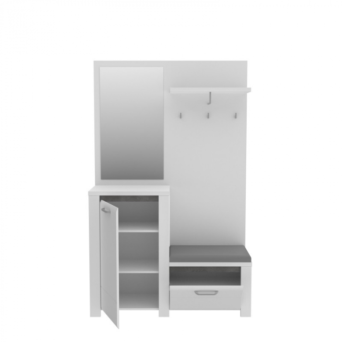 Cuier Hol Aveo 125x200x42 cm Nuanta Alb [5]