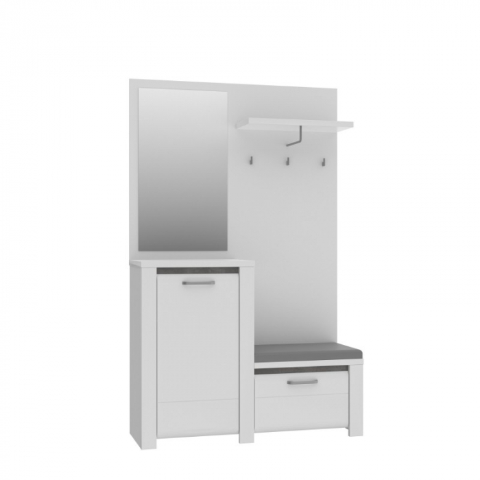 Cuier Hol Aveo 125x200x42 cm Nuanta Alb [2]
