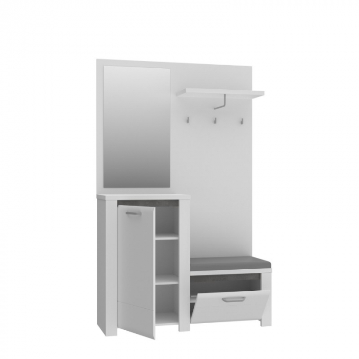 Cuier Hol Aveo 125x200x42 cm Nuanta Alb [6]