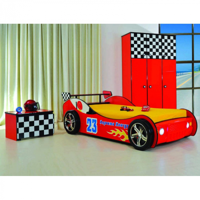 Dulap Extreme 118x200x60 cm Nuanta Rosu/Negru [6]